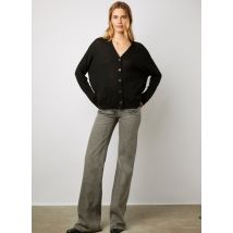 Gerard Darel - Cardigan ample Col V en laine mérinos - Taille 2 - Noir
