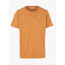 Knowledge Cotton Apparel - Rundhals-t-shirt aus bio-baumwolle - Größe L - Braun