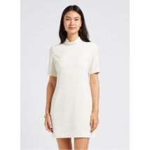 Theory - Korte - rechte jurk met opstaande kraag - 4 Maat - Beige