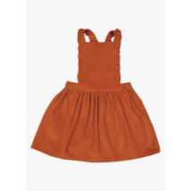 Petite Lucette - Robe tablier en velours de coton - Taille 8A - Orange