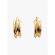 Mango - Boucles d'oreilles créoles anneaux - Taille Unique - Doré