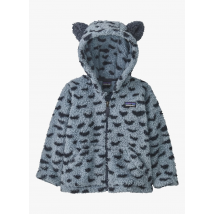 Patagonia - Forro polar estampado con capucha - Talla 12M - Gris