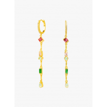 Lavani Jewels - Boucles d'oreilles créoles avec pendentif - Taille Unique - Multicolore