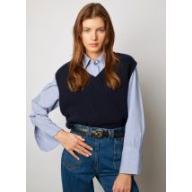 Gerard Darel - Mouwloze - wollen trui met v-hals - 2 Maat - Blauw