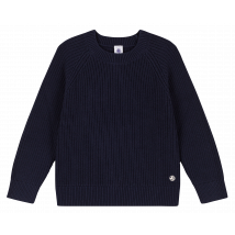 Petit Bateau - Pull col rond en laine mélangée - Taille 12A - Bleu