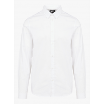 New Man - Camisa recta de mezcla de algodón con cuello clásico - Talla XL - Blanco