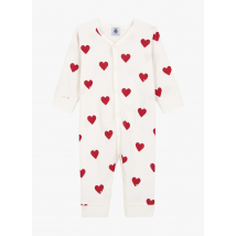 Petit Bateau - Pyjama aus bio-baumwolle mit herzprint - Größe 18M - Weiß
