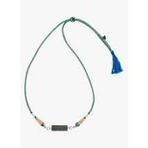 Mon Precieux Gem - Ketting met natuurlijke siersteentjes - Een Maat - Blauw