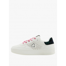 Desigual - Niedrige plateau-sneaker herz - Größe 39 - Weiß