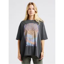 Billabong - Oversized katoenen t-shirt met ronde hals en zeefdruk - M Maat - Zwart