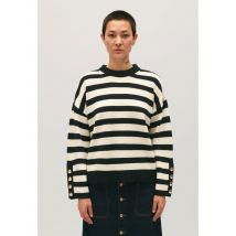 Claudie Pierlot - Gestreepte trui met ronde hals wolblend - 2 Maat - Multikleurig