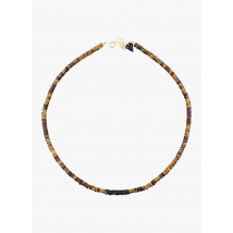 Mon Precieux Gem - Ketting met natuurlijke siersteentjes - Een Maat - Bruin