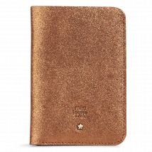 Mila Louise - Glanzende - leren portefeuille - Een Maat - Bruin