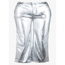Kookai - Rechte broek met hoge taille - 38 Maat - Zilver