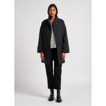 One Step - Gerader mantel aus wollmix mit stehkragen - Größe 36 - Grau