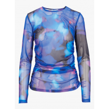 Kookai - Rundhals-t-shirt aus mesh mit blumenmotiv - Größe 2 - Violett
