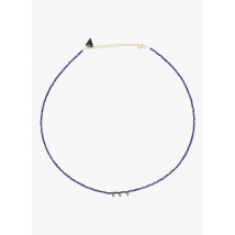 Mon Precieux Gem - Ketting met natuurlijke siersteentjes - Een Maat - Blauw