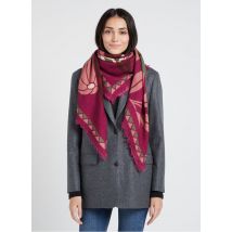 Maradji - Foulard imprimé en laine et soie - Taille Unique - Prune