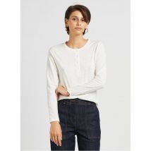 Bensimon - T-shirt van gevlamd katoen met ronde hals - M Maat - Wit