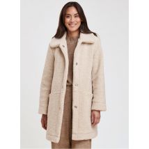 La Fee Maraboutee - Abrigo recto de borreguito con cuello clásico - Talla 42 - Blanco