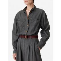 Vanessa Bruno - Blouse met klassieke kraag katoenblend - 36 Maat - Zilver