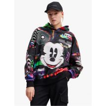 Desigual - Sweat à capuche imprimé en coton - Taille M - Noir