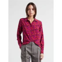 Soi Paris - Bluse mit klassischem kragen und print - Größe 38 - Rosa