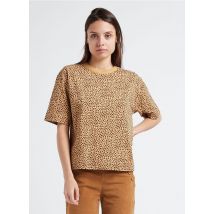 Emile Et Ida - Camiseta de algodón orgánico con cuello redondo y estampado de leopardo - Talla M - Multicolor