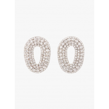 Helene Zubeldia - Pendientes ovalados de clip - Talla única - Blanco