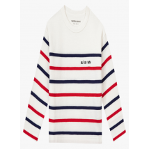 Maison Labiche - Camiseta de algodón orgánico con cuello redondo oui ou non - Talla 12A - Blanco