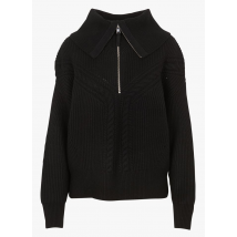 Berenice - Trui met opstaande kraag wolblend met kasjmier - M Maat - Zwart
