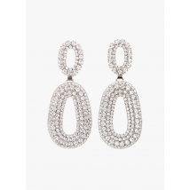 Helene Zubeldia - Ovales ohrclips-duo - Einheitsgröße - Weiß