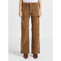 Acquaverde - Katoenen broek met uitlopende pijpen - 25 Maat - Bruin