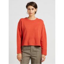 Bella Jones - Ruimvallende - wollen trui met ronde hals - 3 Maat - Oranje