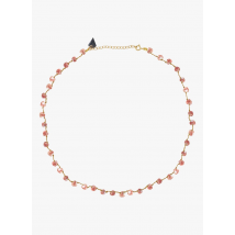 Mon Precieux Gem - Ketting met natuurlijke siersteentjes - Een Maat - Roze