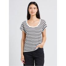 Marc O'polo - Tee-shirt col rond en coton à rayures - Taille S - Noir