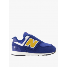 New Balance - Zapatillas bajas en dos materiales con velcro - Talla 25 - Azul