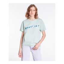 The Kooples - Katoenen t-shirt met ronde hals en zeefdruk - 2 Maat - Blauw