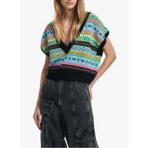 Essentiel Antwerp - Jersey de mezcla de lana de jacquard con cuello de pico - Talla XS - Multicolor