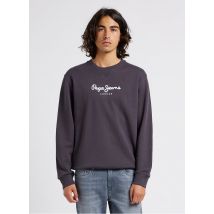 Pepe Jeans - Sudadera serigrafiada de algodón con cuello redondo - Talla L - Negro