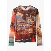 Desigual - Rundhals-t-shirt mit print - Größe M - Mehrfarbig