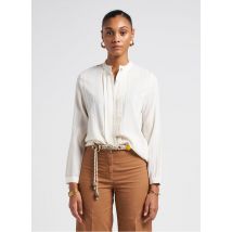 Sessun - Gestreepte top met ronde hals - XS Maat - Beige