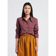 Rita Row - Straight-fit blouse met klassieke kraag en ruiten - M Maat - Multikleurig