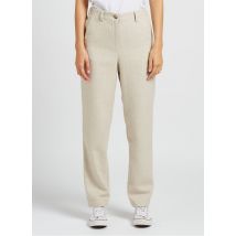 Bella Jones - Rechte broek met hoge taille en visgraatmotief - 4 Maat - Beige