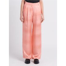 Heimstone - Wijde broek met hoge taille en print - 34 Maat - Oranje