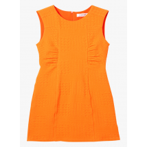 Desigual - Korte jurk van katoenmix met ronde hals en textuur - S Maat - Oranje