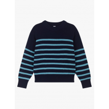 Petit Bateau - Gestreepte trui met ronde hals wolblend - XS Maat - Blauw