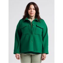 Persona By Marina Rinaldi - Abrigo corto con cuello clásico - Talla 29 - Verde