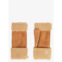 Toasties - Vingerloze handschoenen van schapenvacht - M Maat - Beige