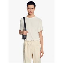 Sandro - Camiseta con cuello redondo - Talla M - Blanco